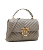 Кожаная сумка-мессенджер LOVE LADY PUFF MINI CL SHEEP N Pinko - серый(100044 A0GK)