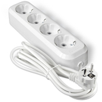 Удлинитель бытовой 4 гн, 5 м, ПВС, 3х0.75 мм2, с/з, UNIVersal, У10, У10-555