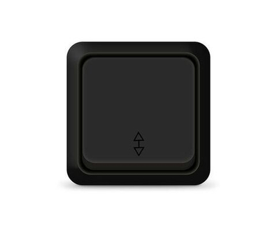 Переключатель проходной 1-кл. ОП Олимп 10А IP20 черн. Universal 2210