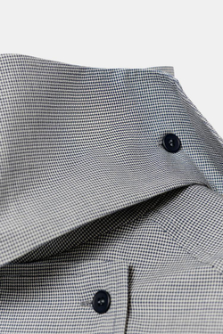 ZARA РУБАШКА ОВЕРСАЙЗ В КЛЕТКУ С КАРМАНОМ — ZW COLLECTION, МОРСКОЙ СИНИЙ