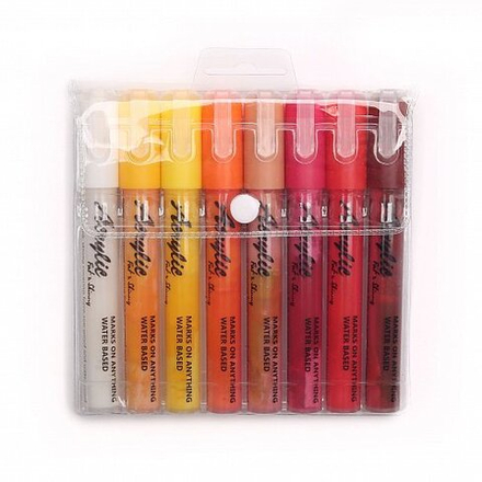 Набор маркеров Fat&Skinny - 8шт FIRE (2-5мм)