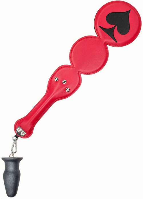 Шлёпалка LOVETOY Пики с отсоединяемым анальным плагом