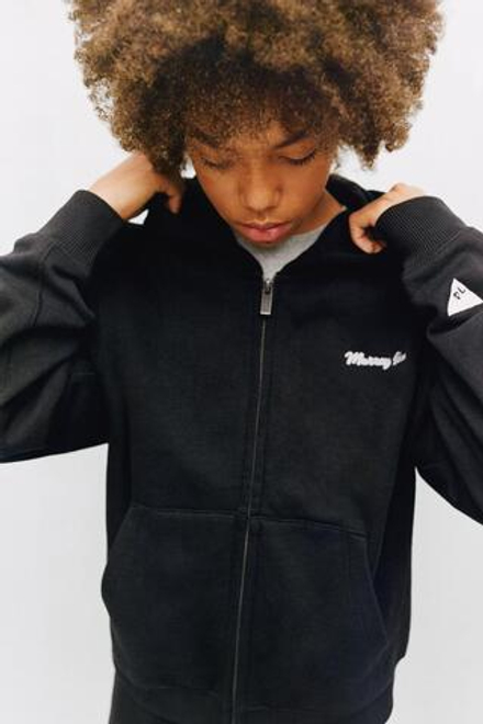 ZARA КОМПЛЕКТ ИЗ ТОЛСТОВКИ И БРЮК BALLOON, МОРСКОЙ ТЕМНО-СИНИЙ