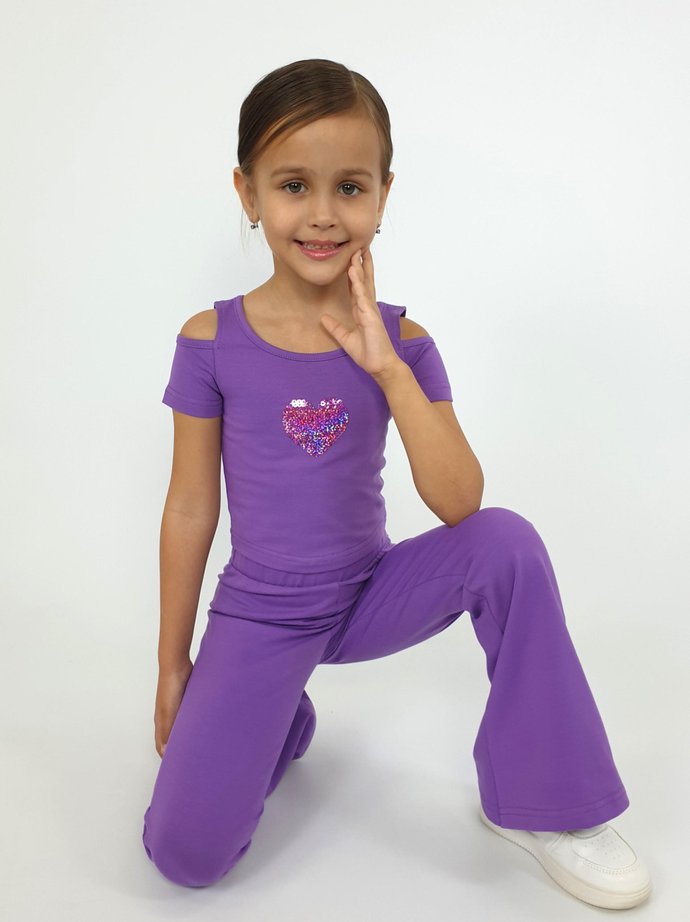 02-165-2 Комплект для девочки (фуфайка+брюки)