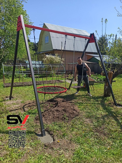 Монтаж уличных качелей Sv Sport