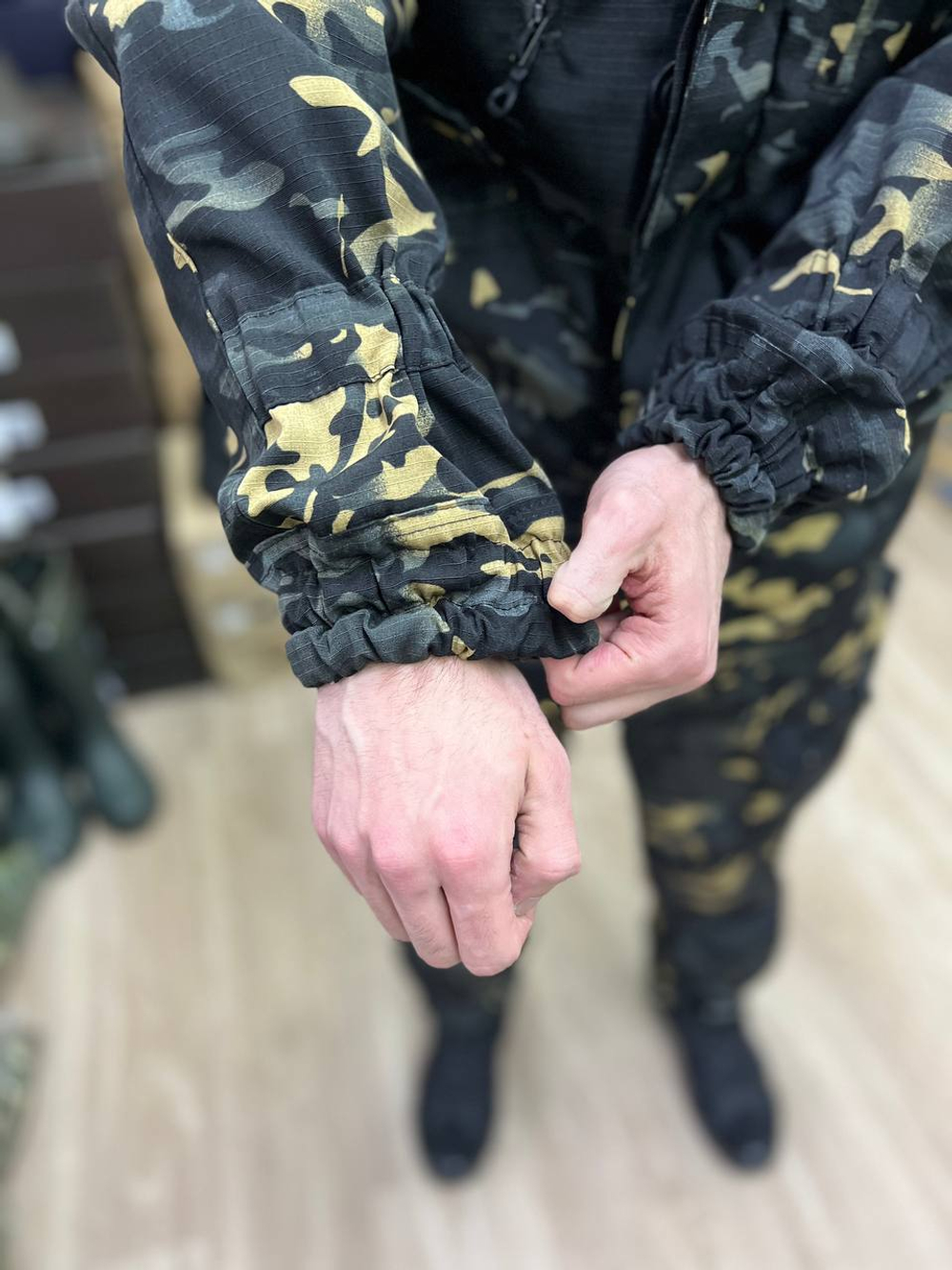 Костюм Горка 6 флис лайт / осень-зима / чёрный мультикам 1