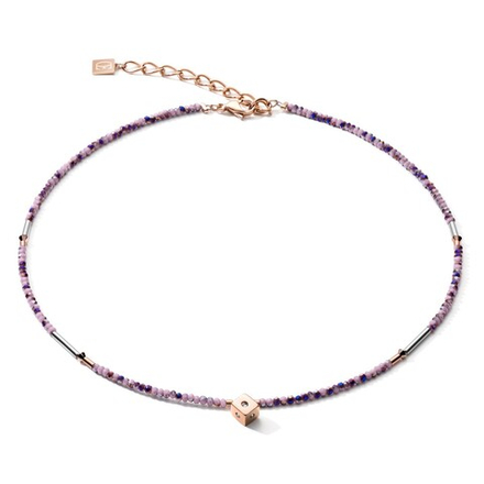 Колье Coeur de Lion Light Amethyst Rose Gold 5080/10-0846 цвет розовый, золотой, фиолетовый