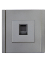 FORTE&PIANO Розетка компьютерная RJ45 кат.6 FP531 сталь IEK
