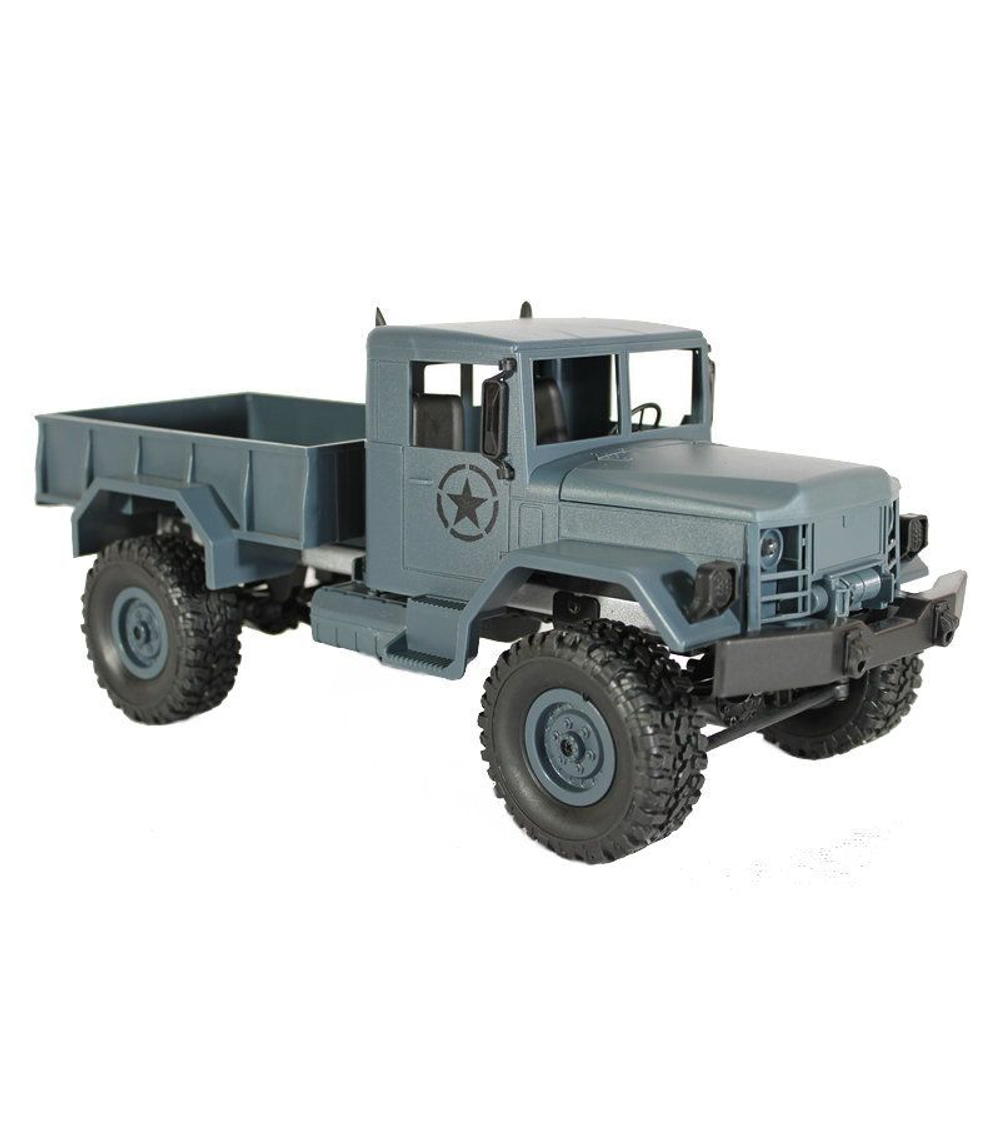 Радиоуправляемая машина MN MODEL военный грузовик (серый) 4WD 2.4G 1/16 RTR