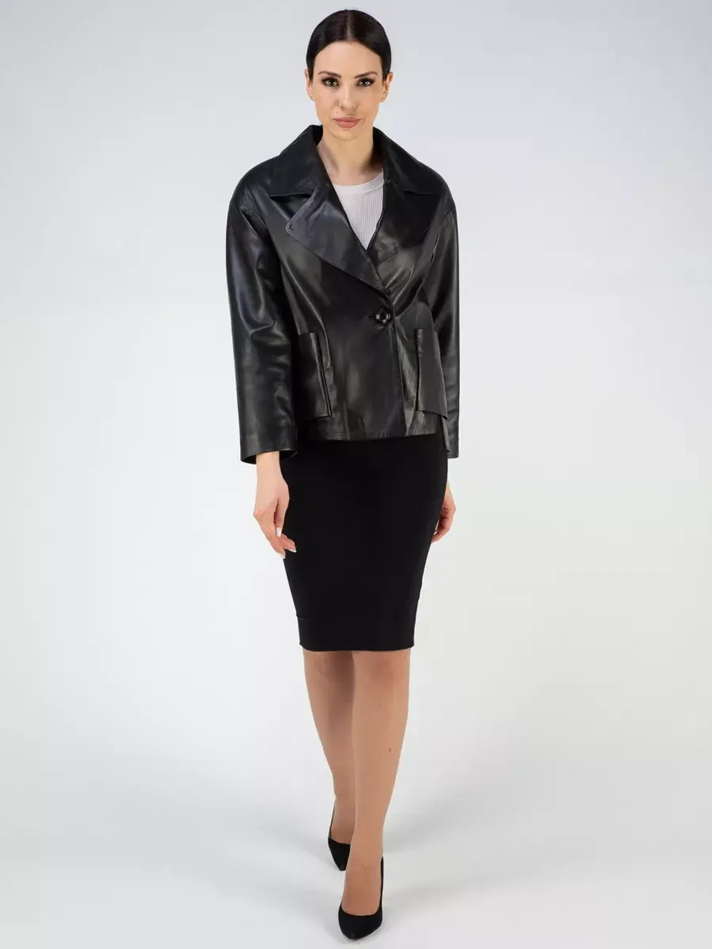 Куртка кожаная натуральная Турция блейзер