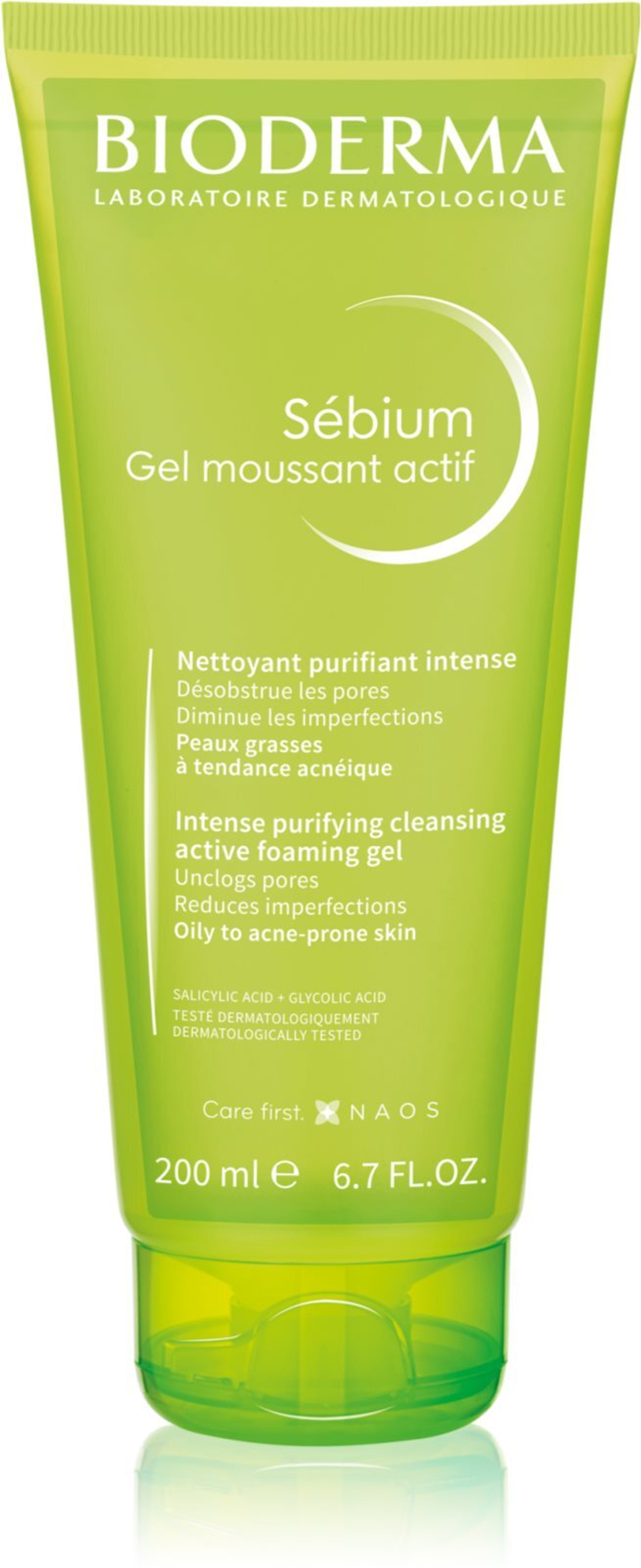 Bioderma Sebium Gel Moussant Actif - Гель для глубокого очищения жирной и проблемной кожи. /   200  ml  / GTIN 3701129803400