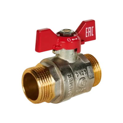 Кран шаровой полнопроходной ROMMER - 1" (НР/НР, PN40, ручка-бабочка)