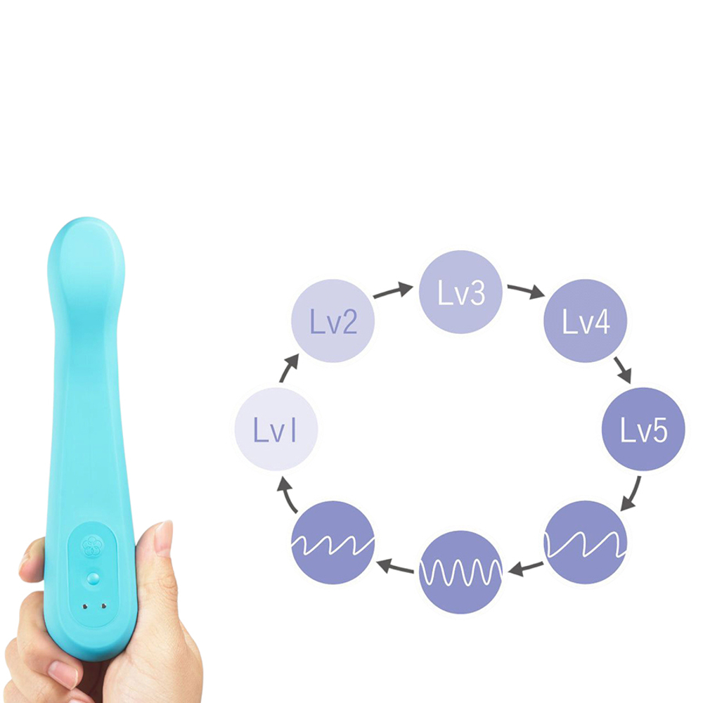 Голубой вибратор 18см для стимуляции зоны G Iroha Fit+ Aonami SMF-01