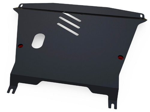 Защита картера и КПП АвтоБроня для Fiat Panda II (V - 1.1; 1.2) 2003-2012, сталь 1.8 мм, с крепежом, 111.01704.1