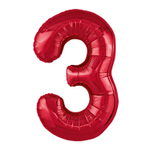 Шар фольгированный Цифра 3 101 см (Красный)