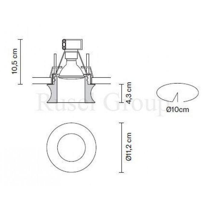 Встраиваемый светильник Fabbian FARETTI D27 F72 00