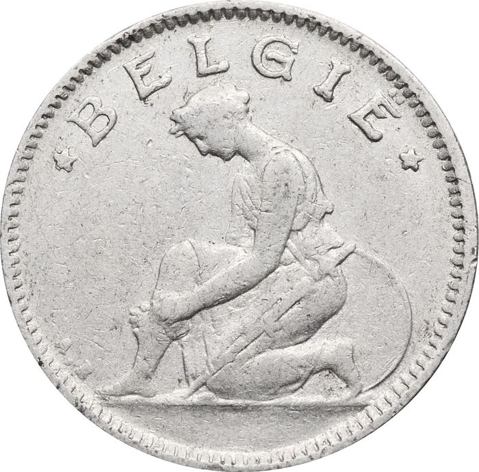 50 сантимов 1923-1934 Бельгия (надпись на голландском BELGIË)