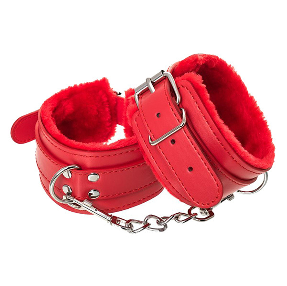 Красные оковы из искусственной кожи ToyFa Anonymo 310155