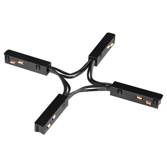 135178 SHINO NT23 132 черный Гибкий токопроводящий соединитель для низковольтного шинопровода "X-образный" IP20 48V FLUM