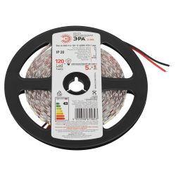 Светодиодная лента ЭРА LS2835 9,6-120-12-4000K-IP20-5mm-1 year узкая дневной белый 1 год