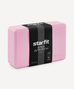 Блок для йоги YB-200 EVA, розовый пастель