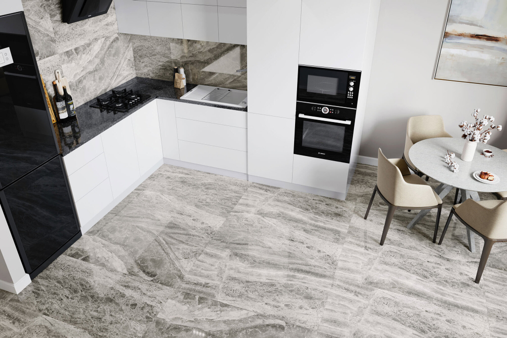 Керамогранит Piemont 60x120 см 1.44 м² полированный цвет серый