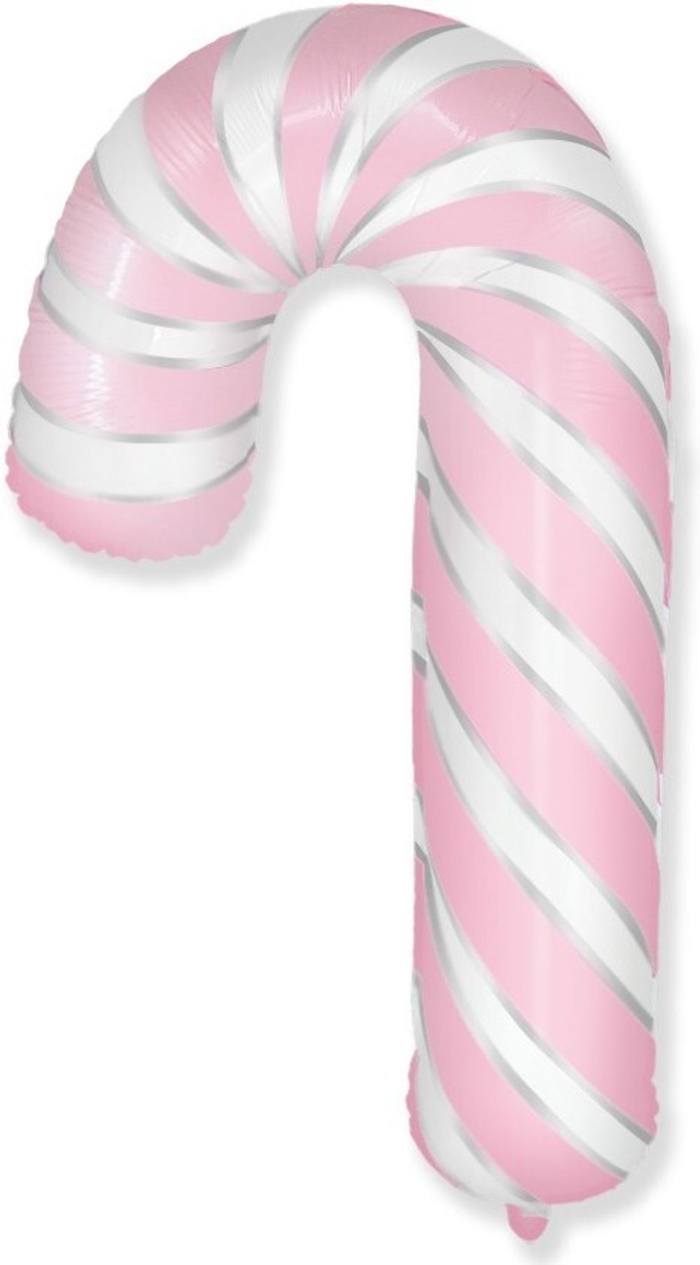 Шар (39''/99 см) Фигура, Леденец трость, Розовый, 1 шт.