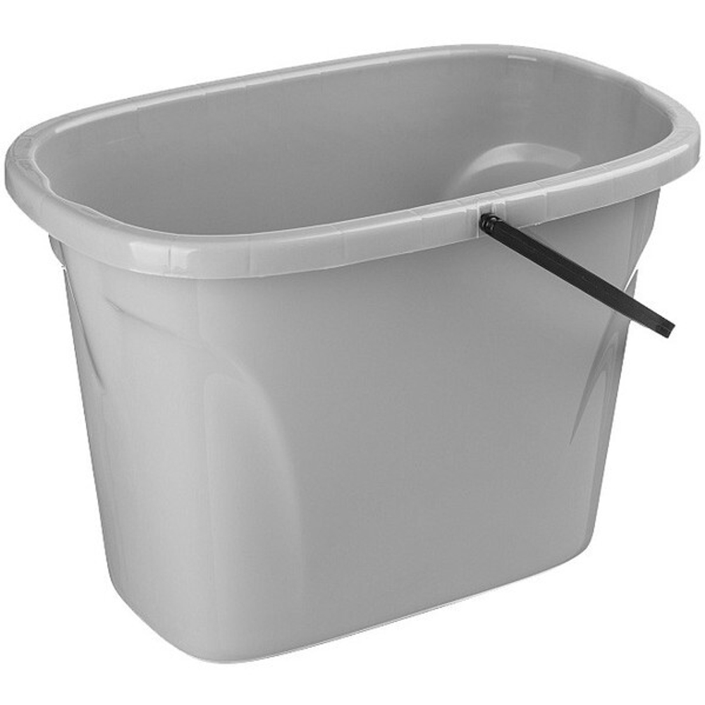 Ведро 8л пластиковое «Etna» прямоугольное (серый)