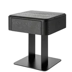 Прикроватная тумбочка с ящиком Caiza черная