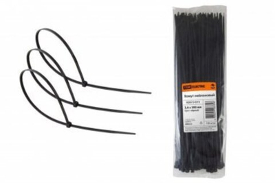 Хомут нейлоновый черный 3,6х300 100шт TDM