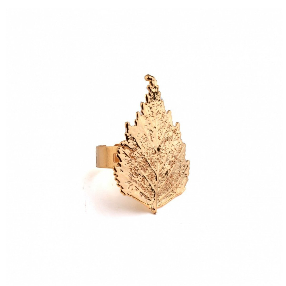 Кольцо с листьями Ester Bijoux Филигранная Береза LF95R- RG BR