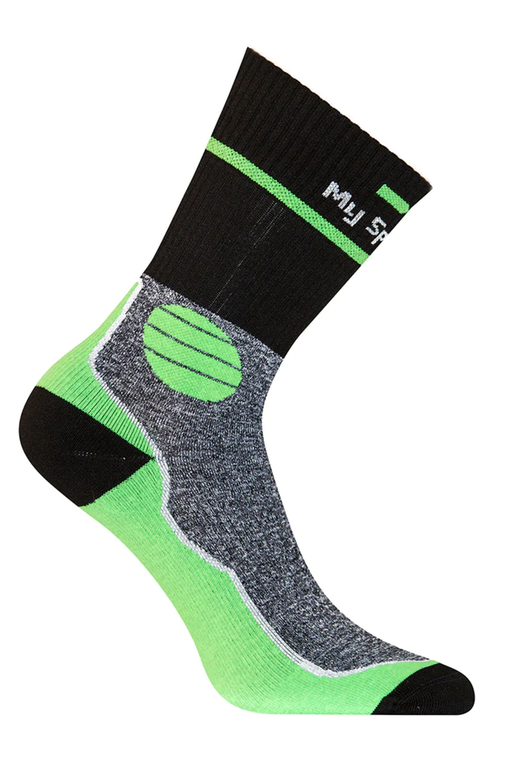 GD9181 Calza Sportiva Corta Nero-Verde Silca
