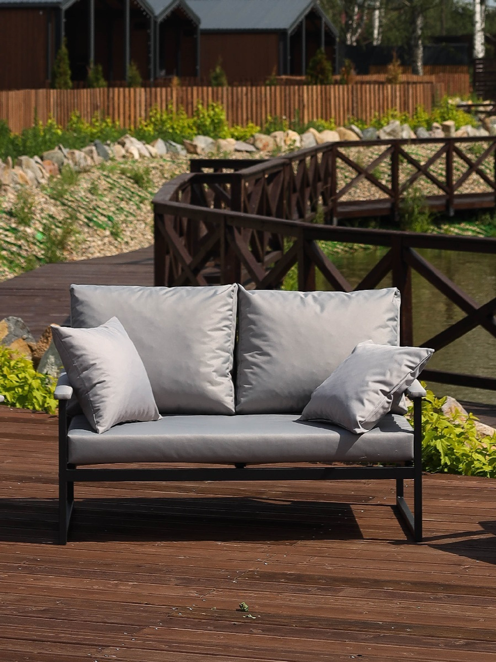 Комплект Диван и 2 Кресла AnriStur / Oxford 600D / (Серый)