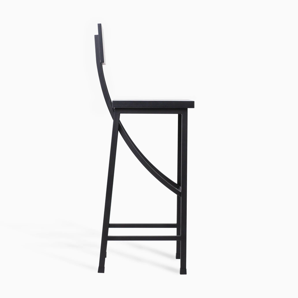 Стул барный, цвет Белая сосна/черный