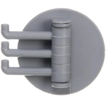 Крючок настенный многофункциональный на липкой основе «ИДЕЯДОМА», цвет серый, нагрузка 1кг/7*6см (пакет с подвесом)