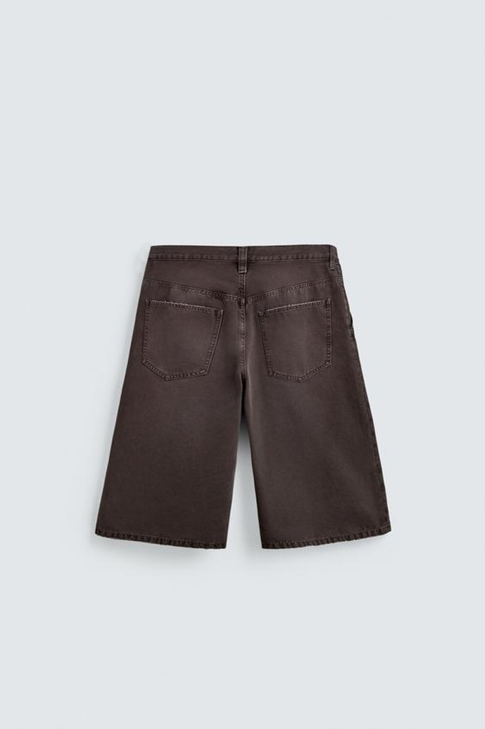 ZARA ДЖИНСОВЫЕ ШОРТЫ RELAXED FIT, КОРИЧНЕВЫЙ