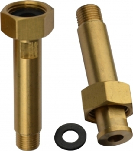 Штуцер латунный с накидной гайкой 1/4" х 1/2" (70мм)