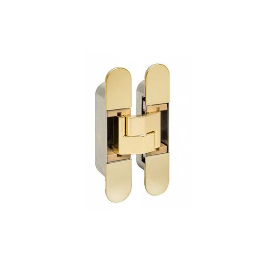 Петля дверная скрытая AGB for Profil Doors Eclipse 3.0 в цвете золото глянец с накладками