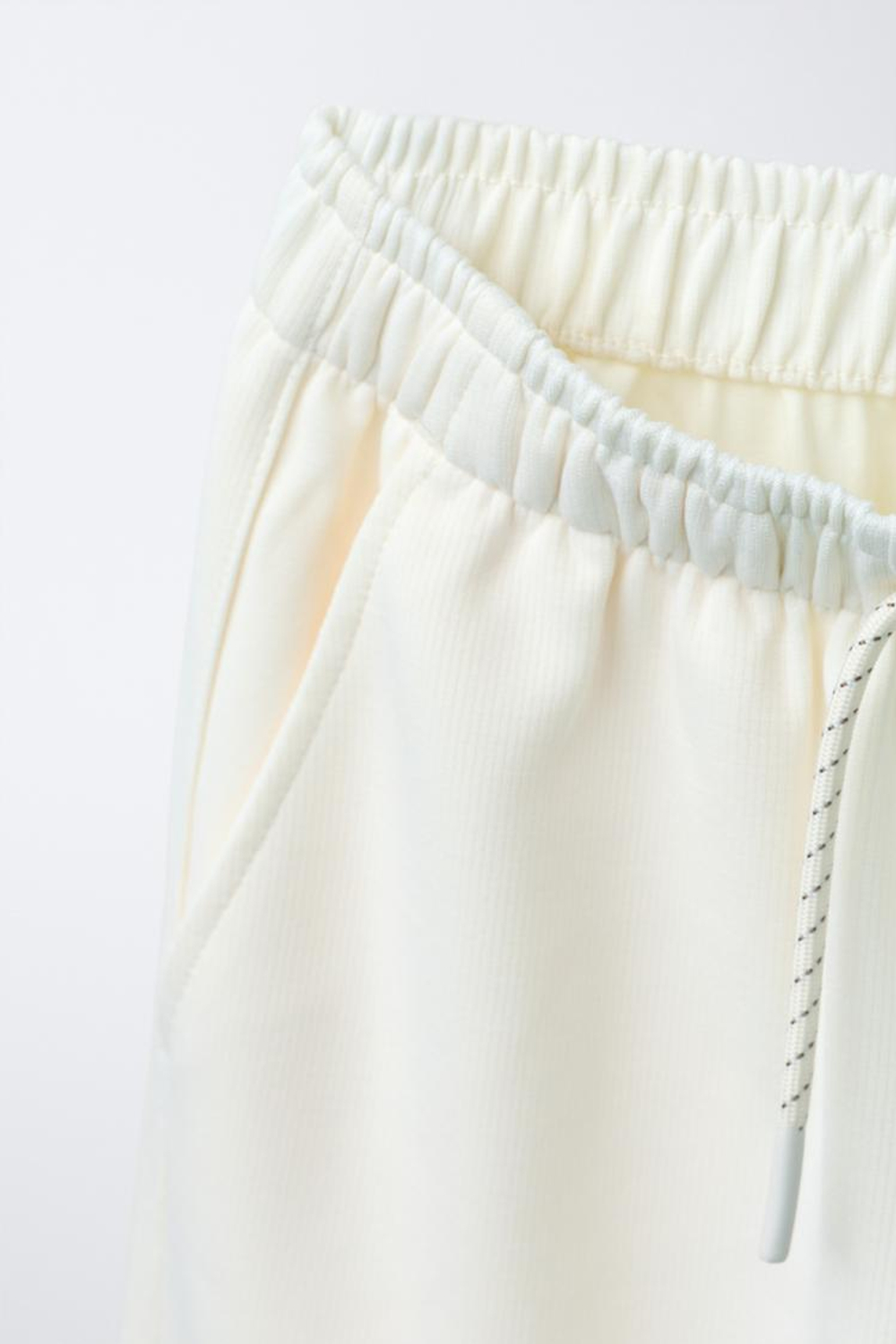 ZARA СВОБОДНЫЕ БРЮКИ-ДЖОГГЕРЫ, ЭКРЮ