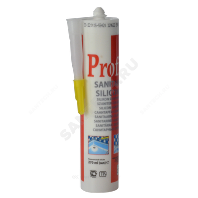 Герметик силиконовый санитарный Profil картридж 270мл белый Soudal 124252