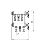 Распределительный коллектор REHAU IVKK на 3 контура (12488801001)