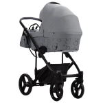Коляска 2в1 Bebetto MAGNUM LIGHT SE light se 07 (св.серый) черная рама