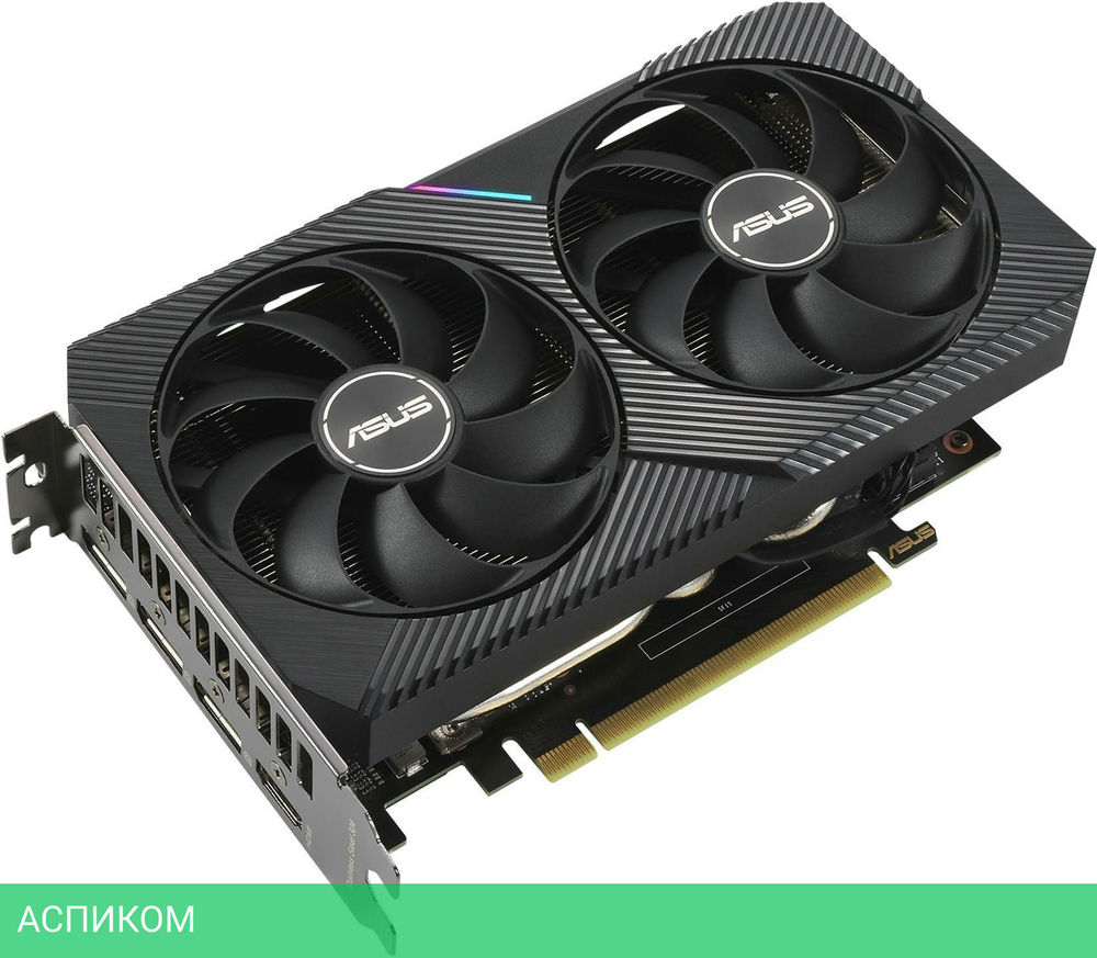 Видеокарта ASUS Dual GeForce RTX 3060 V2 OC 12GB GDDR6 (DUAL-RTX3060-O12G-V2)
