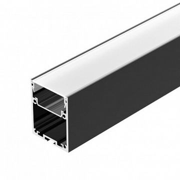 Алюминиевый анодированный профиль для светодиодных лент и линеек с возможностью герметизации 2м 053898 черный IP-LINE-4050-2000 BLACK Arlight