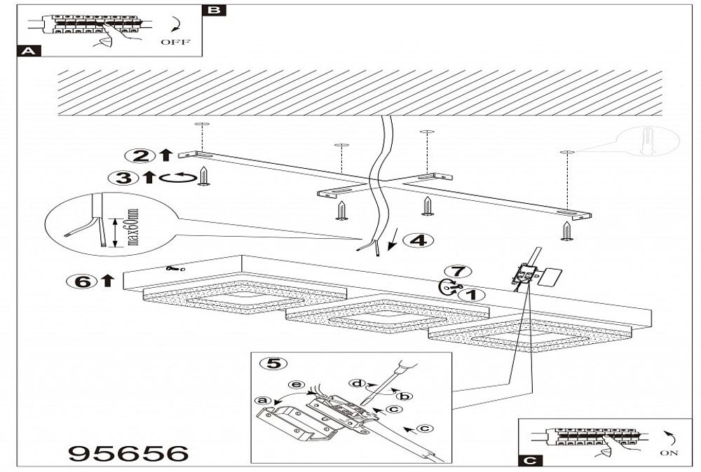 Накладной светильник Eglo Fradelo 95656