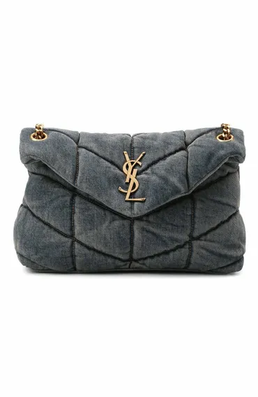 Сумка Saint Laurent Puffer Loulou Medium синий