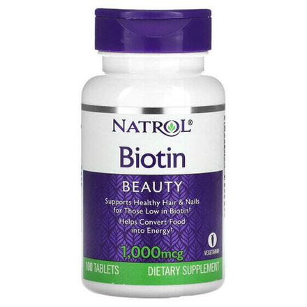Natrol, Биотин, 1000 мкг, 100 таблеток