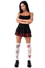 Белые гольфы с цветными рисунками (Цвет: белый)