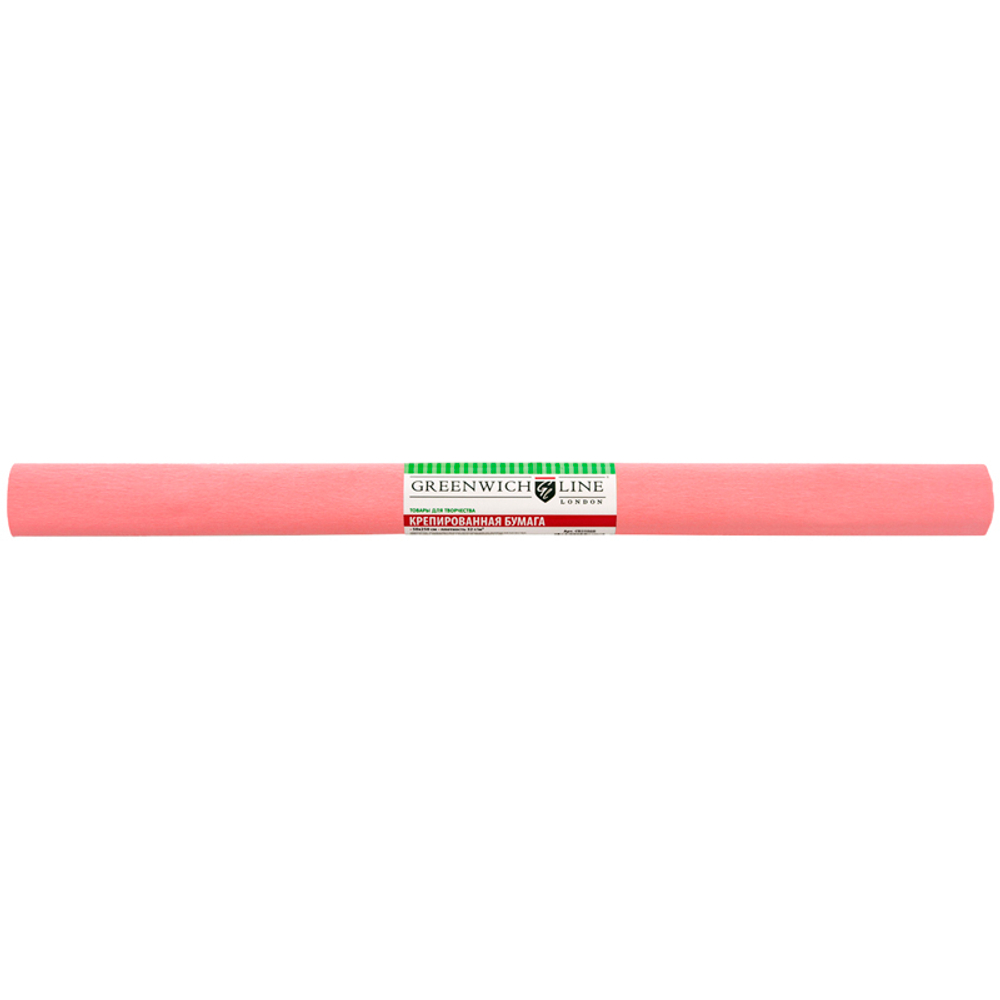 Бумага крепированная Greenwich Line, 50*250см, 32г/м2, коралловая, в рулоне