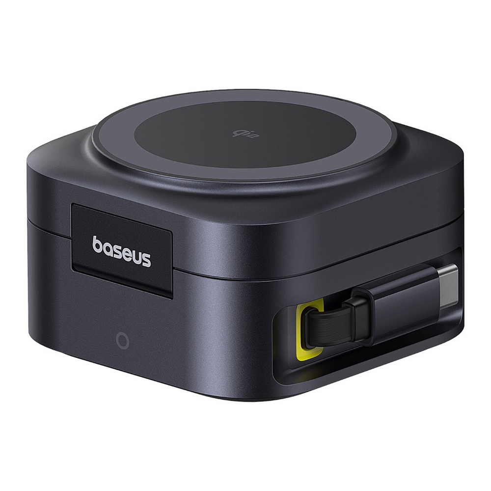 Зарядное устройство Baseus PicoGo 2-in-1 Magnetic Wireless Charger Qi2 15W + Retractable C 67W (MagSafe)